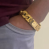 greek key bracelet gold