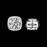Moissanite 925 Sterling Silver Magnetic Stud Earrings
