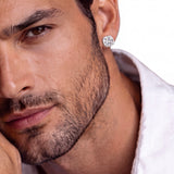 Moissanite 925 Sterling Silver Magnetic Stud Earrings
