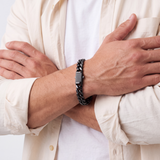 14MM BLACK BEVELED CUBAN BRACELET (Copy)