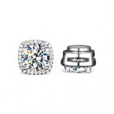 Moissanite 925 Sterling Silver Magnetic Stud Earrings