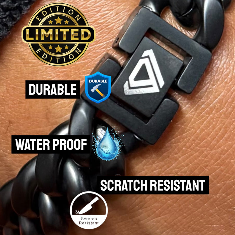 MATTE BLACK CUBAN BRACELET