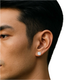 Moissanite 925 Sterling Silver Magnetic Stud Earrings