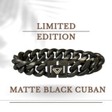 MATTE BLACK CUBAN BRACELET