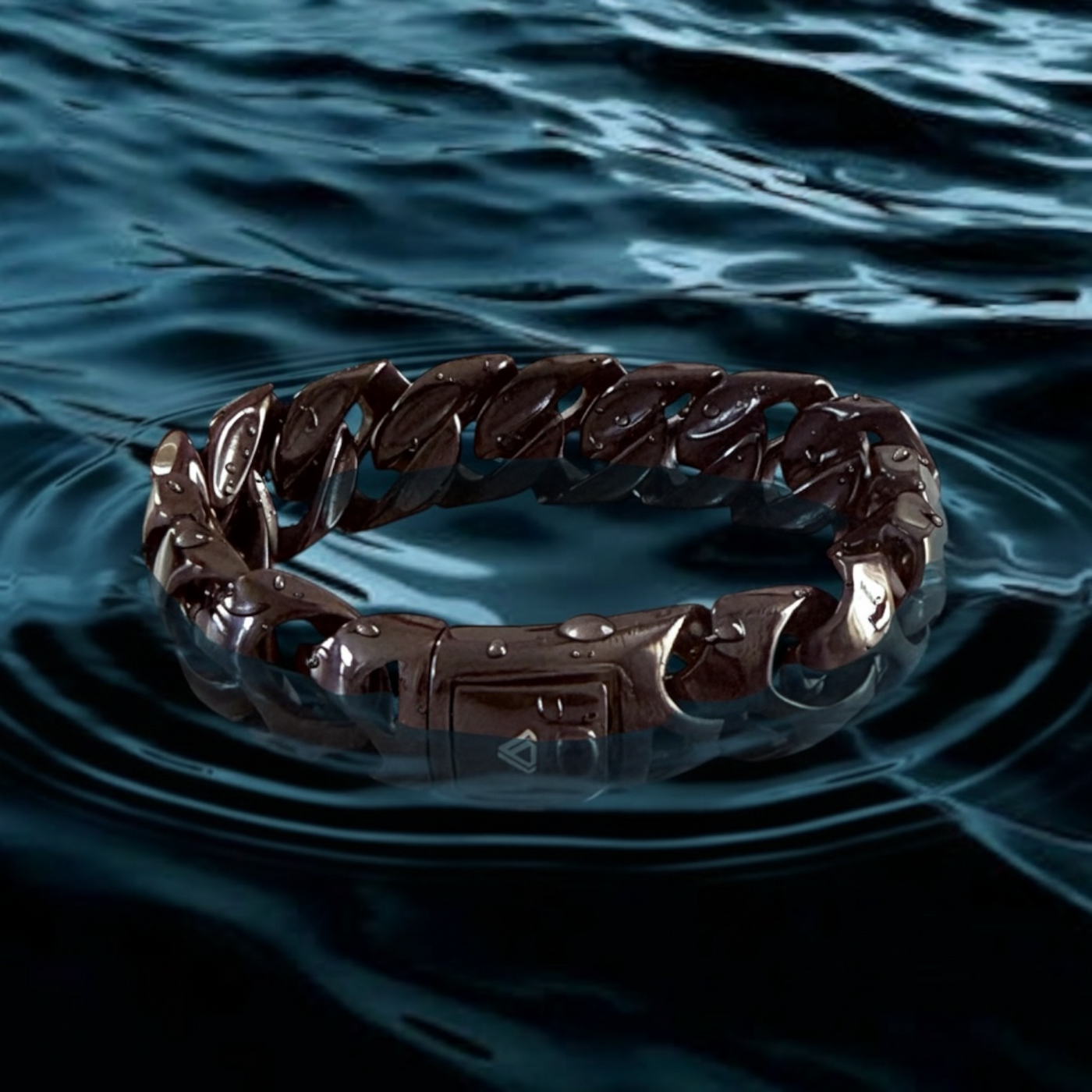 SEV bracelet ブラック size Ｓ The Wave Bracelet. Stainless Steel Link Wristband for Men (Silver