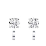 Moissanite 925 Sterling Silver Magnetic Stud Earrings