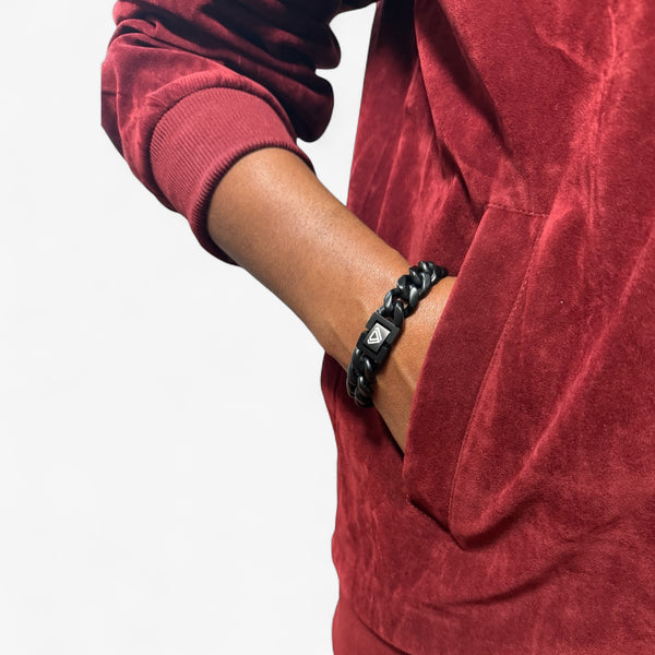 MATTE BLACK CUBAN BRACELET