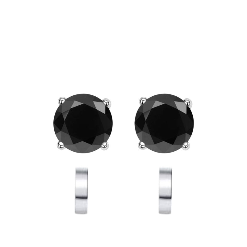 Moissanite 925 Sterling Silver Magnetic Stud Earrings