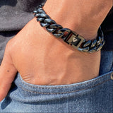 Black steel Miami Cuban Bracelet 