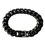 image Black Miami Cuban Link Chain Bracelet
