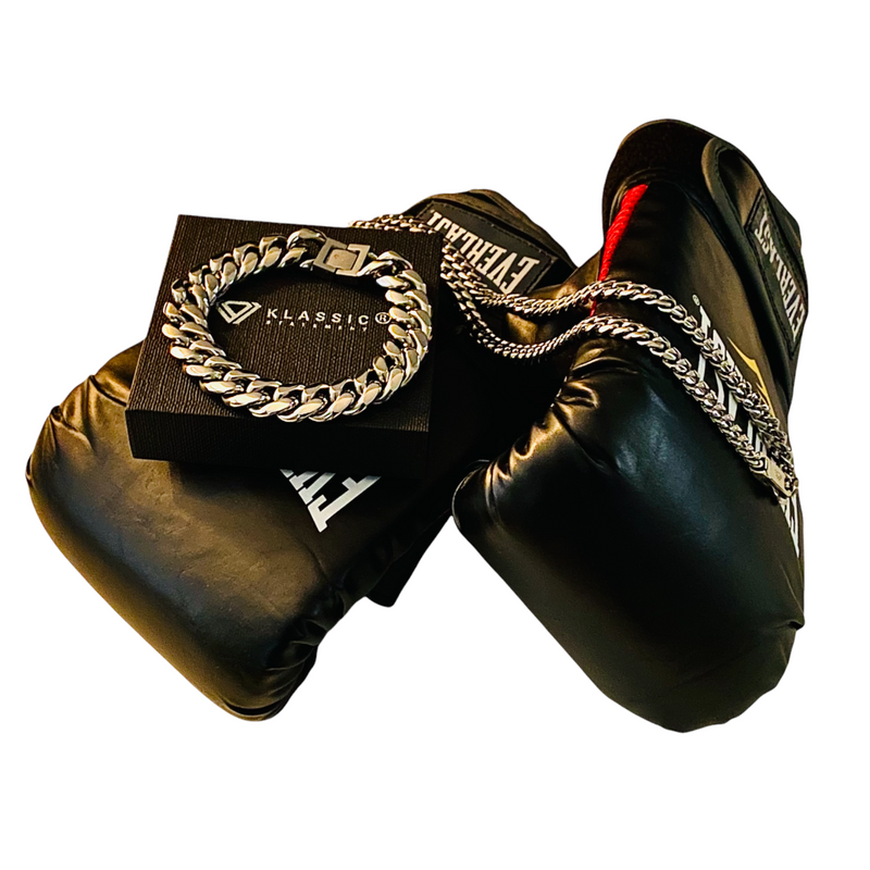 Bracelet & Chain Cuban silver set