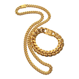 gold plated Stainless Steel Bracelet & 8mm Chain