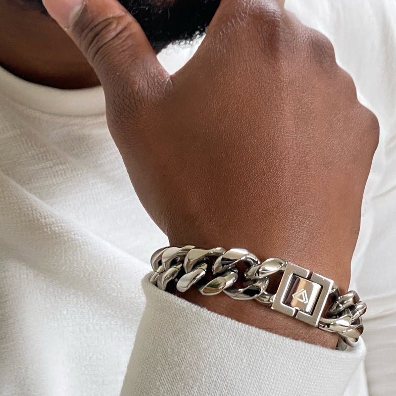 Cuban Heavyweight Bracelet on wrist