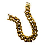 photo Large Cuban link bracelet gold