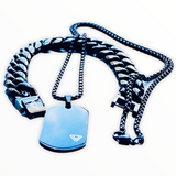 Miami Cuban Bracelet & Minimal Steel Tag