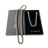 picture box of silver heavy cuban chains