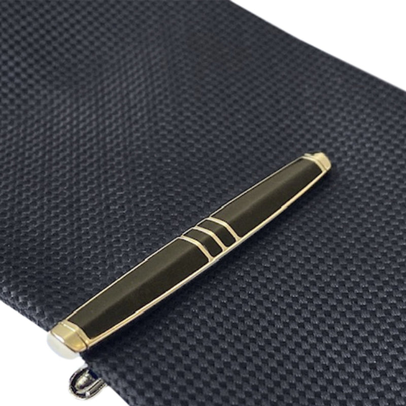 Premium Tie Bar Silver Brass inlaid with Black Spinel 