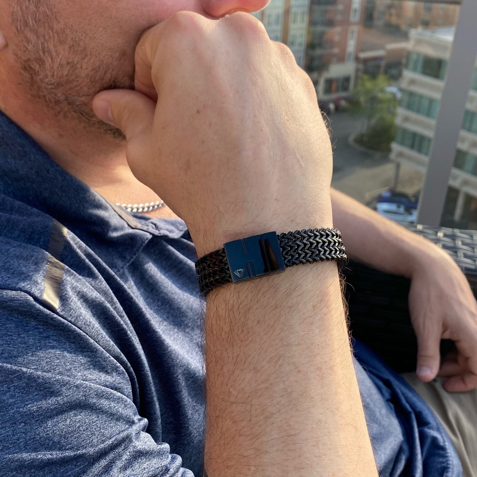 Mens Black Midnight Chain Bracelet – Klassic Statement