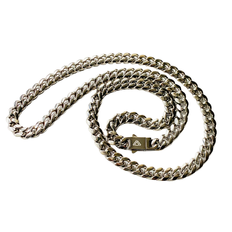stainless steel heavy cuban bracelet 9mm